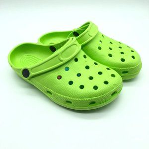 Sara Z Girls Clog Shoes Rubber Slip On Sling Back Lime Green XL 3-4